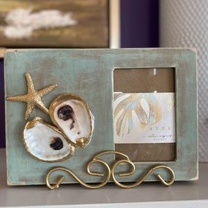 Oyster Shell Starfish 3”X5” Picture Photo Frame w/ Stand